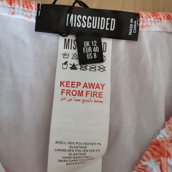 MISSGUIDED set:Crinkle boomerang underwire bikini top & bottoms - NWT (Size 8) - Picture 9 of 16